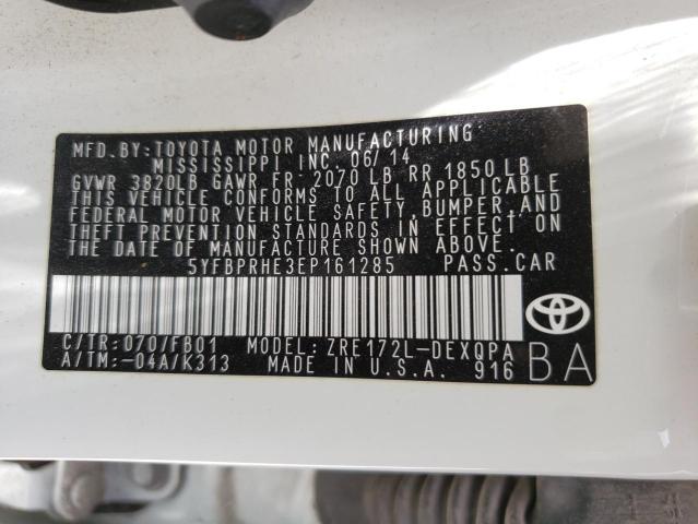 Photo 10 from auction – 2014 TOYOTA COROLLA EC with VIN 5YFBPRHE3EP161285