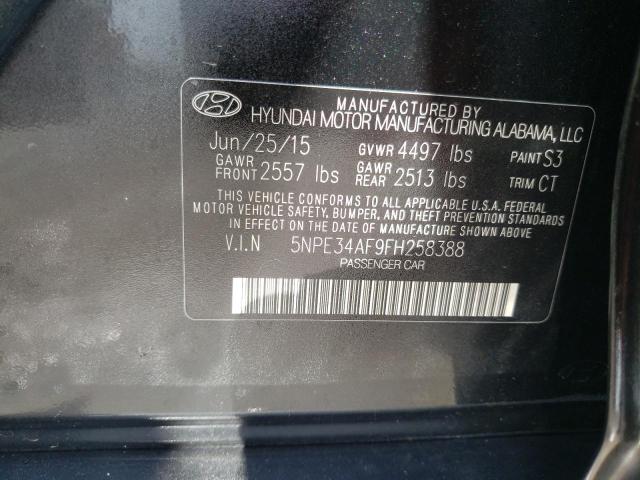 Photo 10 from auction – 2015 HYUNDAI SONATA SPO with VIN 5NPE34AF9FH258388