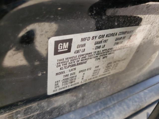 Photo 10 from auction – 2020 CHEVROLET TRAX 1LT with VIN KL7CJPSB8LB006040