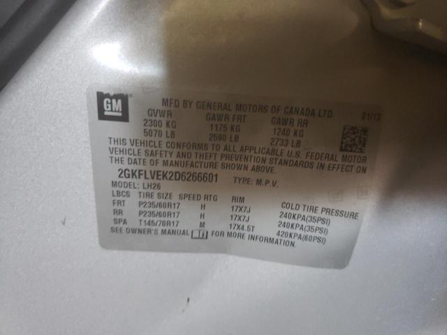 Photo 10 from auction – 2013 GMC TERRAIN SL with VIN 2GKFLVEK2D6266601