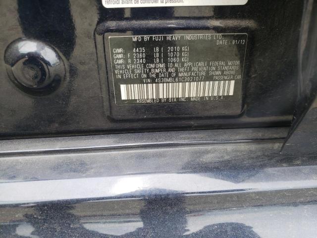 Photo 10 from auction – 2012 SUBARU LEGACY 2.5 with VIN 4S3BMBL61C3021077