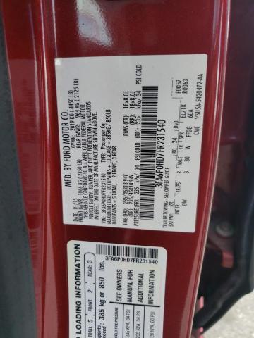 Photo 10 from auction – 2015 FORD FUSION SE with VIN 3FA6P0HD7FR231540