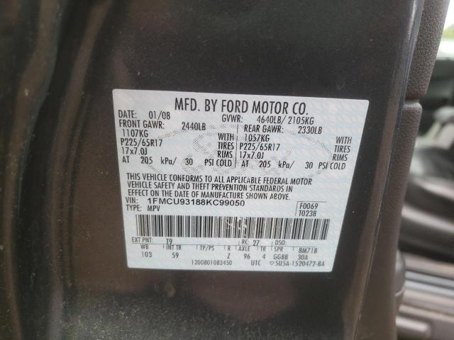 Photo 10 from auction – 2008 FORD ESCAPE XLT with VIN 1FMCU93188KC99050