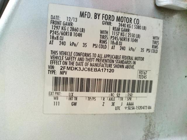 Photo 10 from auction – 2014 FORD EDGE SEL with VIN 2FMDK3JC6EBA17120