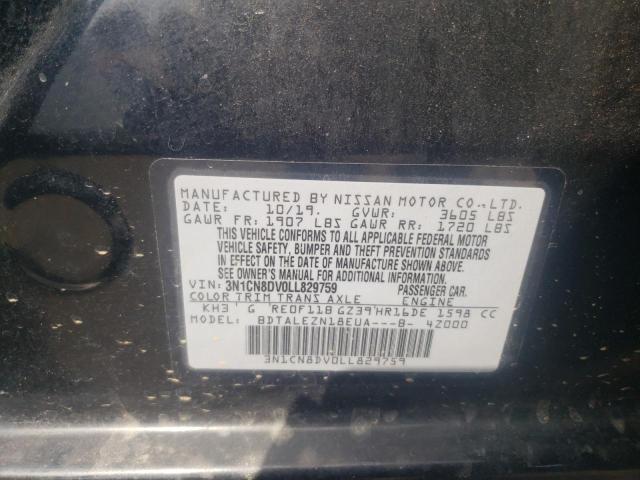 Photo 10 from auction – 2020 NISSAN VERSA S with VIN 3N1CN8DV0LL829759