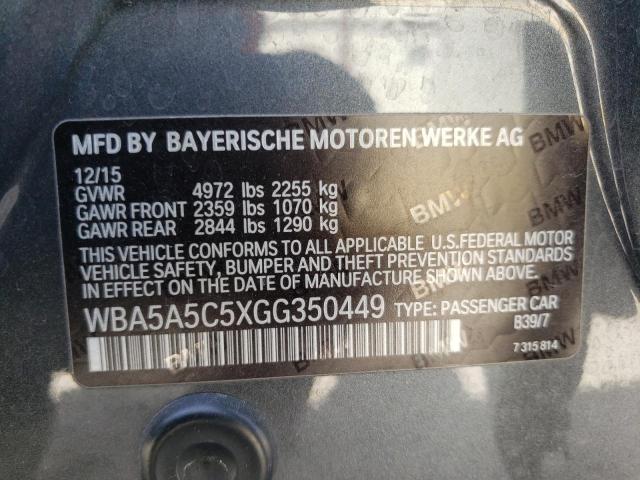 Photo 10 from auction – 2016 BMW 528 I with VIN WBA5A5C5XGG350449