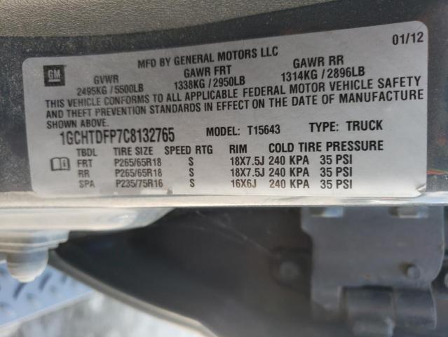 Photo 10 from auction – 2012 CHEVROLET COLORADO L with VIN 1GCHTDFP7C8132765