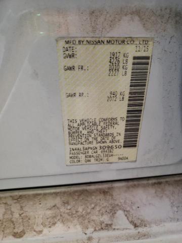 Photo 10 from auction – 2016 NISSAN ALTIMA 2.5 with VIN 1N4AL3APXGN309650