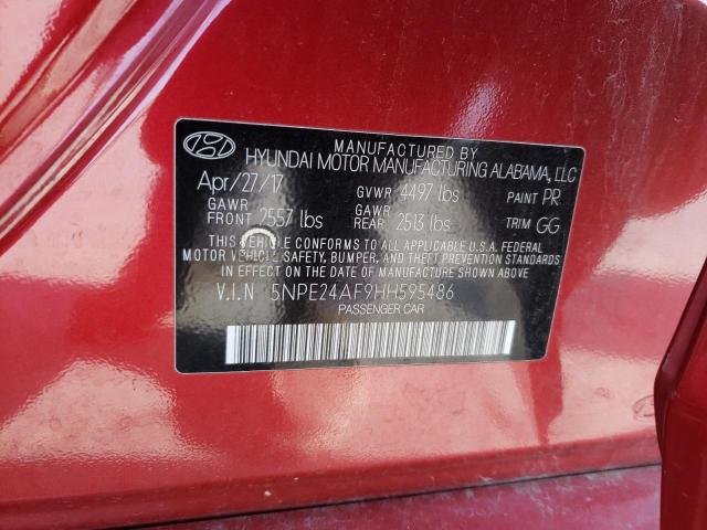 Photo 10 from auction – 2017 HYUNDAI SONATA SE with VIN 5NPE24AF9HH595486