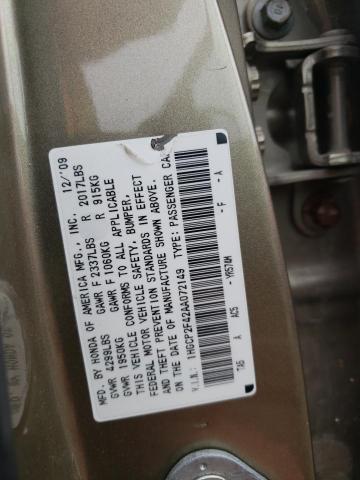 Photo 10 from auction – 2010 HONDA ACCORD LXP with VIN 1HGCP2F42AA072149