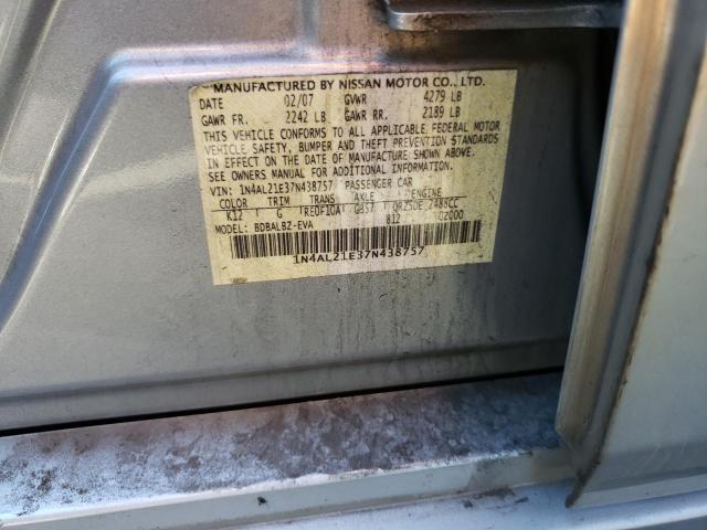 Photo 10 from auction – 2007 NISSAN ALTIMA 2.5 with VIN 1N4AL21E37N438757