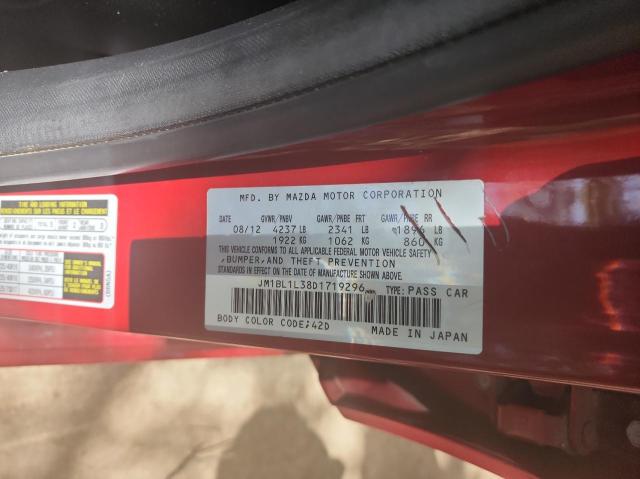 Photo 10 from auction – 2013 MAZDA SPEED 3 with VIN JM1BL1L38D1719296