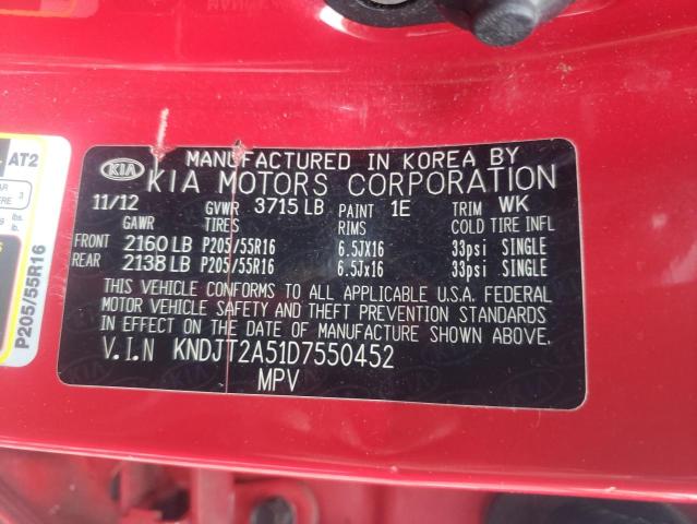 Photo 10 from auction – 2013 KIA SOUL with VIN KNDJT2A51D7550452