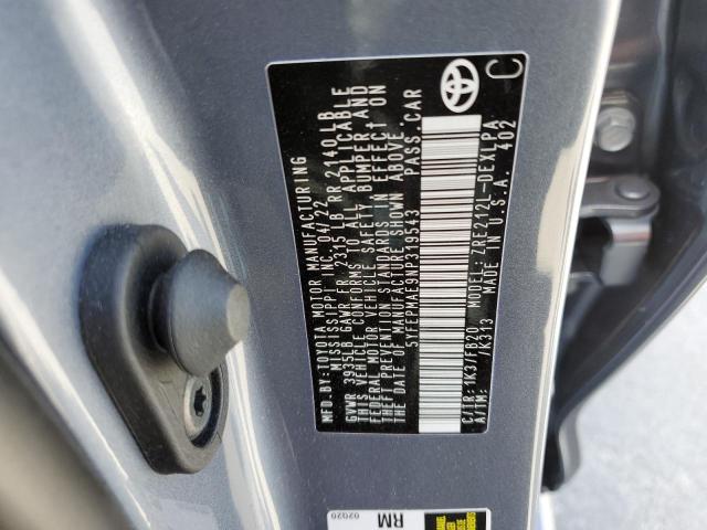 Photo 10 from auction – 2022 TOYOTA COROLLA LE with VIN 5YFEPMAE9NP319543