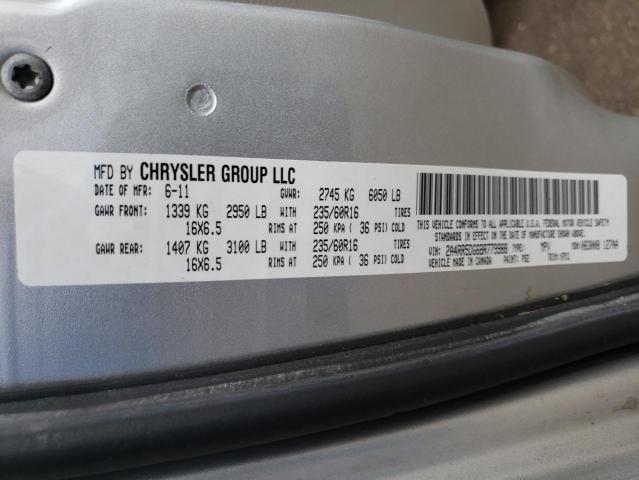 Photo 10 from auction – 2011 CHRYSLER TOWN & COU with VIN 2A4RR5DG6BR779988