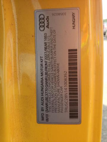 Photo 10 from auction – 2004 AUDI TT with VIN TRUSC28N141008352