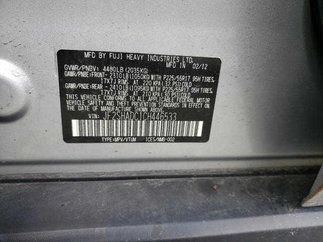Photo 10 from auction – 2012 SUBARU FORESTER 2 with VIN JF2SHADC1CH446533