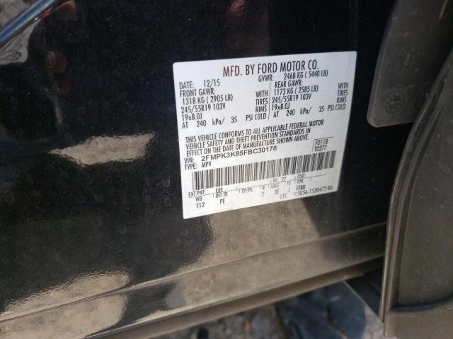 Photo 10 from auction – 2015 FORD EDGE with VIN 2FMPK3K85FBC30178