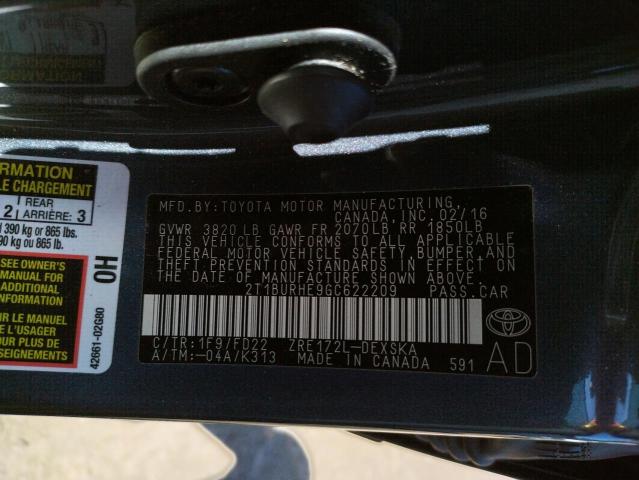 Photo 10 from auction – 2016 TOYOTA COROLLA L with VIN 2T1BURHE9GC622209