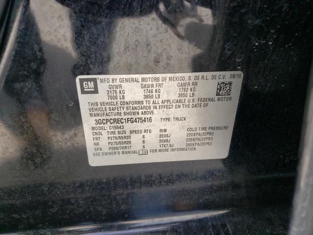 Photo 10 from auction – 2015 CHEVROLET SILVERADO with VIN 3GCPCREC1FG475416
