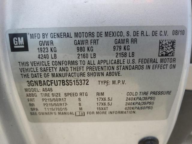 Photo 10 from auction – 2011 CHEVROLET HHR LT with VIN 3GNBACFU7BS515372