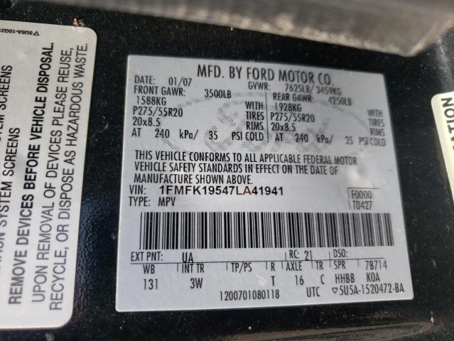 Photo 10 from auction – 2007 FORD EXPEDITION with VIN 1FMFK19547LA41941