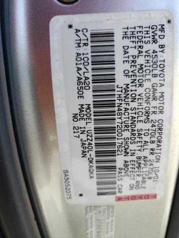 Photo 10 from auction – 2002 LEXUS SC 430 with VIN JTHFN48Y720017621