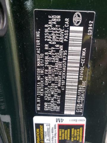 Photo 10 from auction – 2010 TOYOTA CAMRY BASE with VIN 4T1BF3EK4AU576795