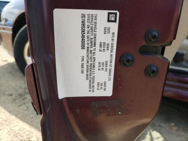 Photo 10 from auction – 2004 CHEVROLET IMPALA with VIN 2G1WH52K549400056