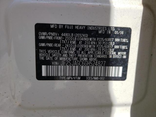 Photo 10 from auction – 2016 SUBARU FORESTER 2 with VIN JF2SJAGC6GH524827