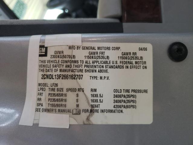 Photo 10 from auction – 2006 CHEVROLET EQUINOX LS with VIN 2CNDL13F266162707