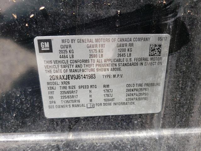 Photo 10 from auction – 2018 CHEVROLET EQUINOX LT with VIN 2GNAXJEV9J6141983