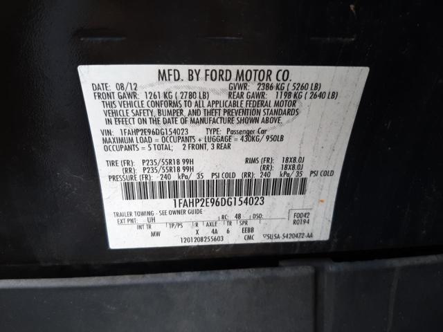 Photo 10 from auction – 2013 FORD TAURUS SEL with VIN 1FAHP2E96DG154023