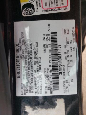 Photo 10 from auction – 2011 FORD FUSION SE with VIN 3FAHP0HA0BR121129