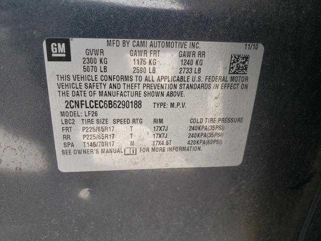 Photo 10 from auction – 2011 CHEVROLET EQUINOX LS with VIN 2CNFLCEC6B6290188