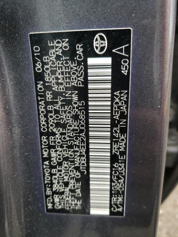 Photo 10 from auction – 2010 TOYOTA COROLLA BA with VIN JTDBU4EE2AJ068515