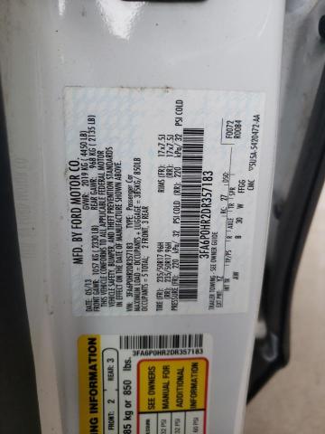 Photo 10 from auction – 2013 FORD FUSION SE with VIN 3FA6P0HR2DR357183