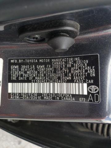 Photo 10 from auction – 2010 TOYOTA COROLLA BA with VIN 2T1BU4EE2AC264627