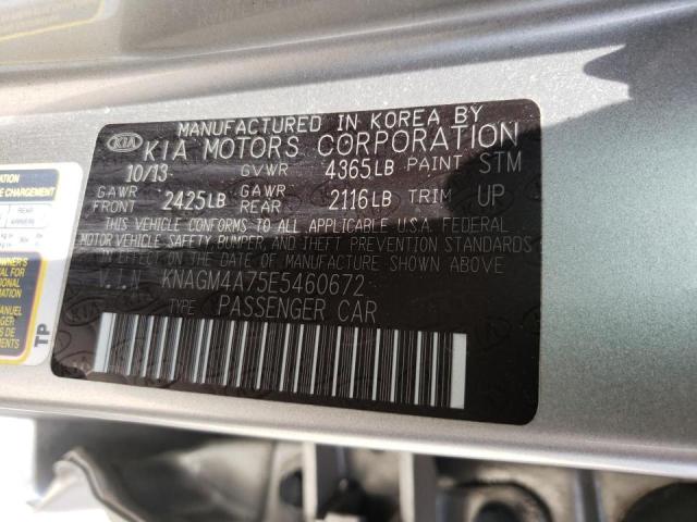 Photo 10 from auction – 2014 KIA OPTIMA LX with VIN KNAGM4A75E5460672