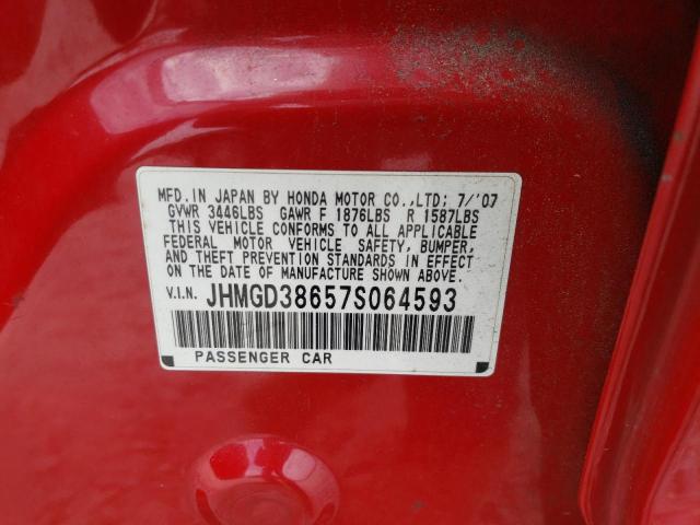 Photo 10 from auction – 2007 HONDA FIT S with VIN JHMGD38657S064593