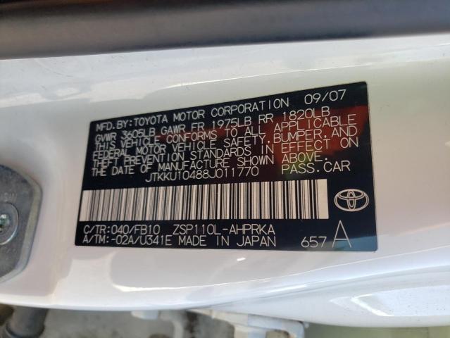 Photo 10 from auction – 2008 TOYOTA SCION XD with VIN JTKKU10488J011770