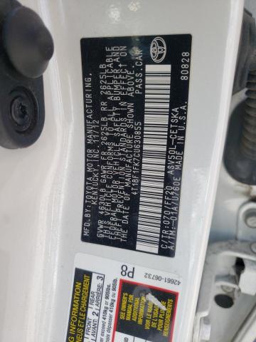 Photo 10 from auction – 2012 TOYOTA CAMRY BASE with VIN 4T1BF1FK7CU630855
