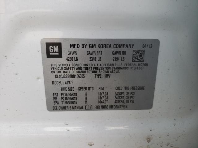 Photo 10 from auction – 2013 BUICK ENCORE with VIN KL4CJCSB0DB166355
