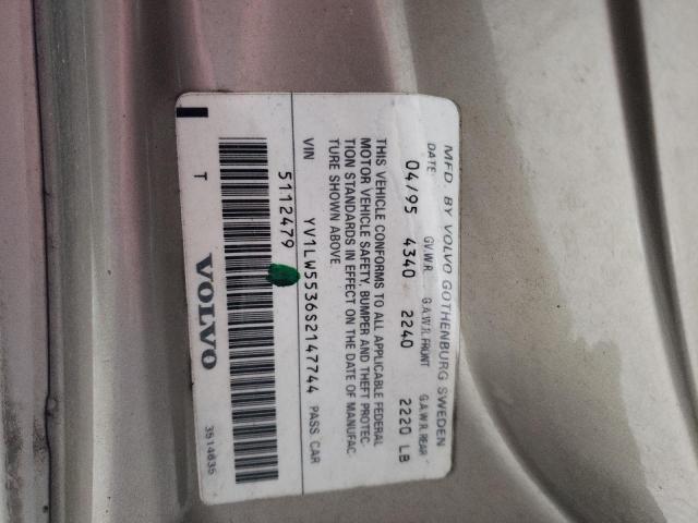 Photo 10 from auction – 1995 VOLVO 850 BASE with VIN YV1LW5536S2147744