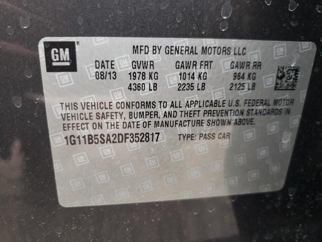 Photo 10 from auction – 2013 CHEVROLET MALIBU LS with VIN 1G11B5SA2DF352817
