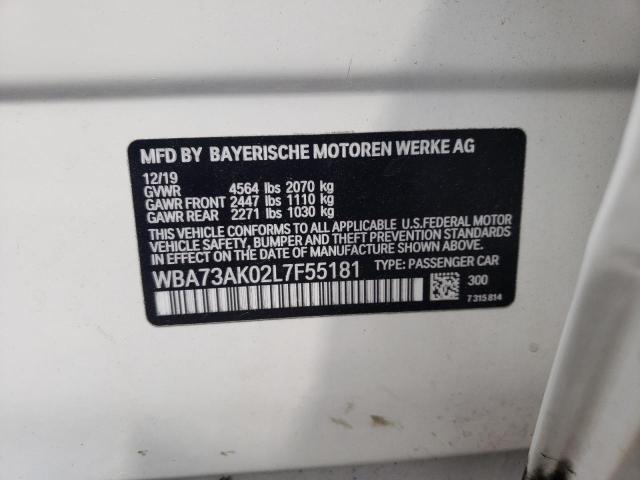 Photo 10 from auction – 2020 BMW 228XI with VIN WBA73AK02L7F55181