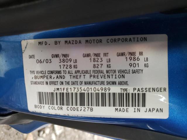 Photo 10 from auction – 2004 MAZDA RX8 with VIN JM1FE173540104989