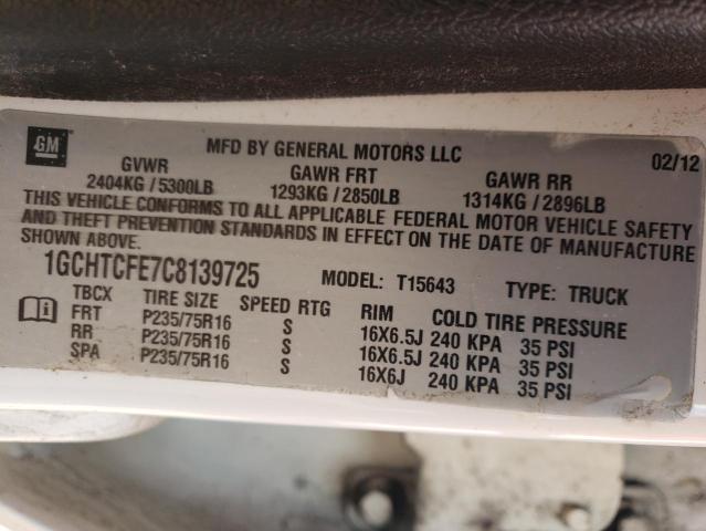 Photo 10 from auction – 2012 CHEVROLET COLORADO L with VIN 1GCHTCFE7C8139725
