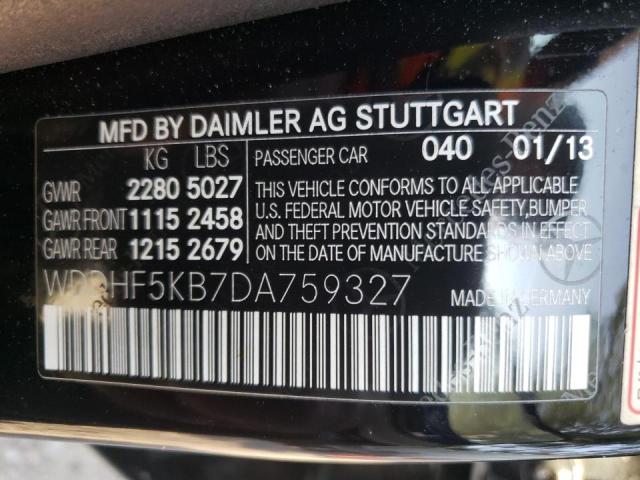 Photo 10 from auction – 2013 MERCEDES-BENZ E 350 with VIN WDDHF5KB7DA759327