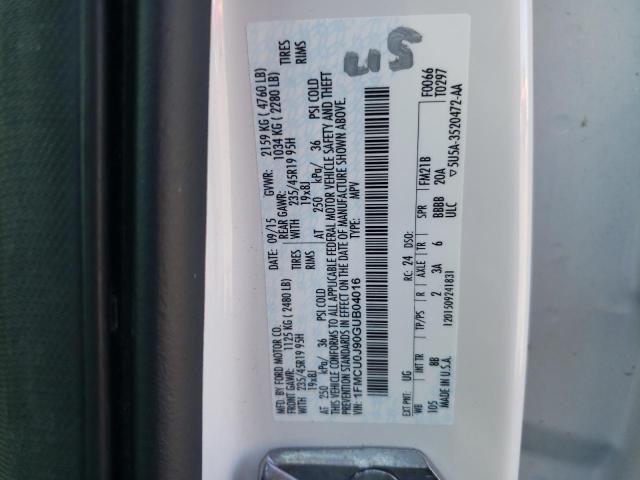 Photo 10 from auction – 2016 FORD ESCAPE TIT with VIN 1FMCU0J90GUB04016